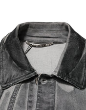 Dolce & Gabbana Gray Washed Denim Jacket – Limited