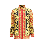 Versace Multicolor Silk Pattern Shirt