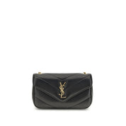 Saint Laurent Black Lamb Ovis Aries Aries Shoulder Bag