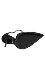 Dolce & Gabbana Black Mesh T-strap Stiletto High Heels Shoes