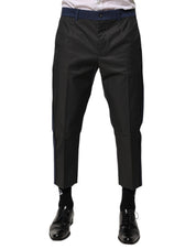 Dolce & Gabbana Gray Blue Cotton 3/4 Chinos Crop Trouser Pants
