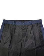 Dolce & Gabbana Gray Blue Cotton 3/4 Chinos Crop Trouser Pants
