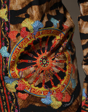 Dolce & Gabbana GOLD Cotton Tiger Carretto Long Sleeve Shirt