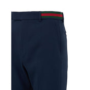 Gucci Blue Cotton Casual Pants
