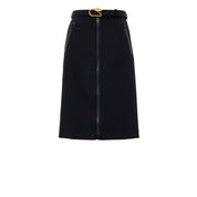 Gucci Black Wool Midi Skirt