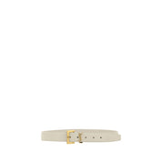 Saint Laurent White Calf Leather Bos Taurus Regular Belt