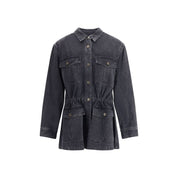 Marant Etoile Gray Cotton Denim Jacket