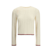 Thom Browne Cream Fleece Wool Sweatshirt