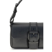 Michael Kors Black Calf Leather Bos Taurus Shoulder Bag