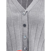 Thom Browne Gray Fleece Wool Cardigan