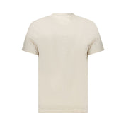 Tommy Hilfiger Beige Cotton Men T-Shirt