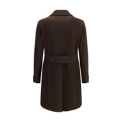 Tagliatore Brown Wool Coat