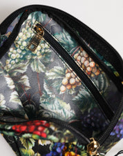 Dolce & Gabbana Multicolor Grape Print Clutch Logo Plaque Pouch Bag