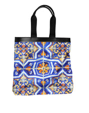 Dolce & Gabbana Multicolor Maiolica Print Tote Shoulder Strap Bag