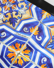 Dolce & Gabbana Multicolor Maiolica Print Tote Shoulder Strap Bag