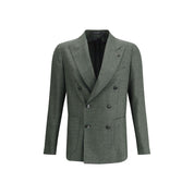 Tagliatore Green Fleece Wool Blazer