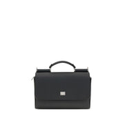 Dolce & Gabbana Black Calf Leather Bos Taurus Shoulder Bag