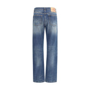 Prada Blue Cotton Straight-Leg Jeans