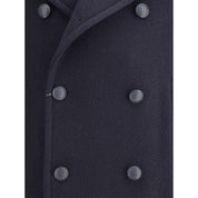Tagliatore Blue Wool Coat