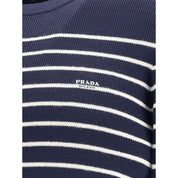 Prada Blue Fleece Wool Sweatshirt