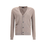 Brioni Brown Wool Cardigan