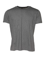 Dolce & Gabbana Gray Cotton Crew Neck Short Sleeves T-shirt