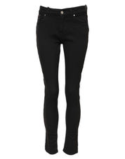 Dolce & Gabbana Black Cotton Skinny Mid Waist Denim Jeans