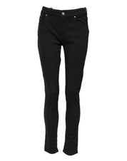 Dolce & Gabbana Black Cotton Skinny Mid Waist Denim Jeans
