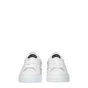 Dolce & Gabbana White Leather Low Top Sneakers