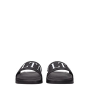 Valentino Garavani Black Cotton Slippers