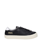 Kenzo Black Leather Low Top Sneakers