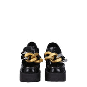 Stella McCartney Black Leather Platform Loafers