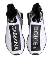 Dolce & Gabbana White Black Sorrento Socks Sneakers Shoes