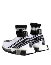 Dolce & Gabbana White Black Sorrento Socks Sneakers Shoes