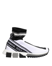 Dolce & Gabbana White Black Sorrento Socks Sneakers Shoes