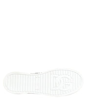 Dolce & Gabbana Green Portofino Crystal DG Logo Sneakers Shoes