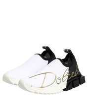 Dolce & Gabbana White Black Low Top Sorrento Sneakers Shoes