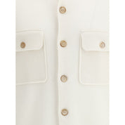 Brunello Cucinelli White Cashmere Cardigan