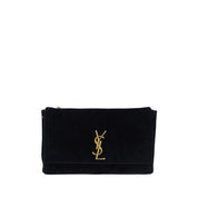 Saint Laurent Black Calf Leather Bos Taurus Shoulder Bag