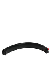 Dolce & Gabbana Black Embellished Leather Bag Handle Women Shoulder Strap