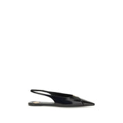Saint Laurent Black Calf Leather Bos Taurus Ballet Flats