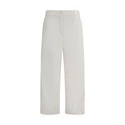 The Row Cream Cotton Cargo Pants