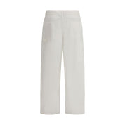 The Row Cream Cotton Cargo Pants