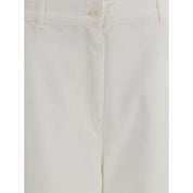 The Row Cream Cotton Cargo Pants