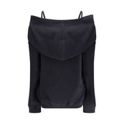 MM6 Black Cotton Sweatshirt