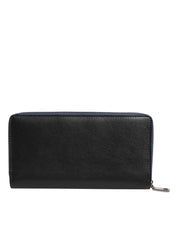 Dolce & Gabbana Black Blue Exotic Leather Men Continental Clutch Wallet