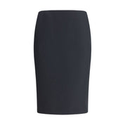 Giorgio Armani Black Recycled Polyester Midi Skirt