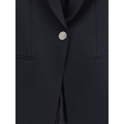 Giorgio Armani Black Polyester Blazer