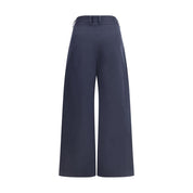 Ella Blue Cotton Casual Pants