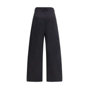 Ella Black Cotton Casual Pants